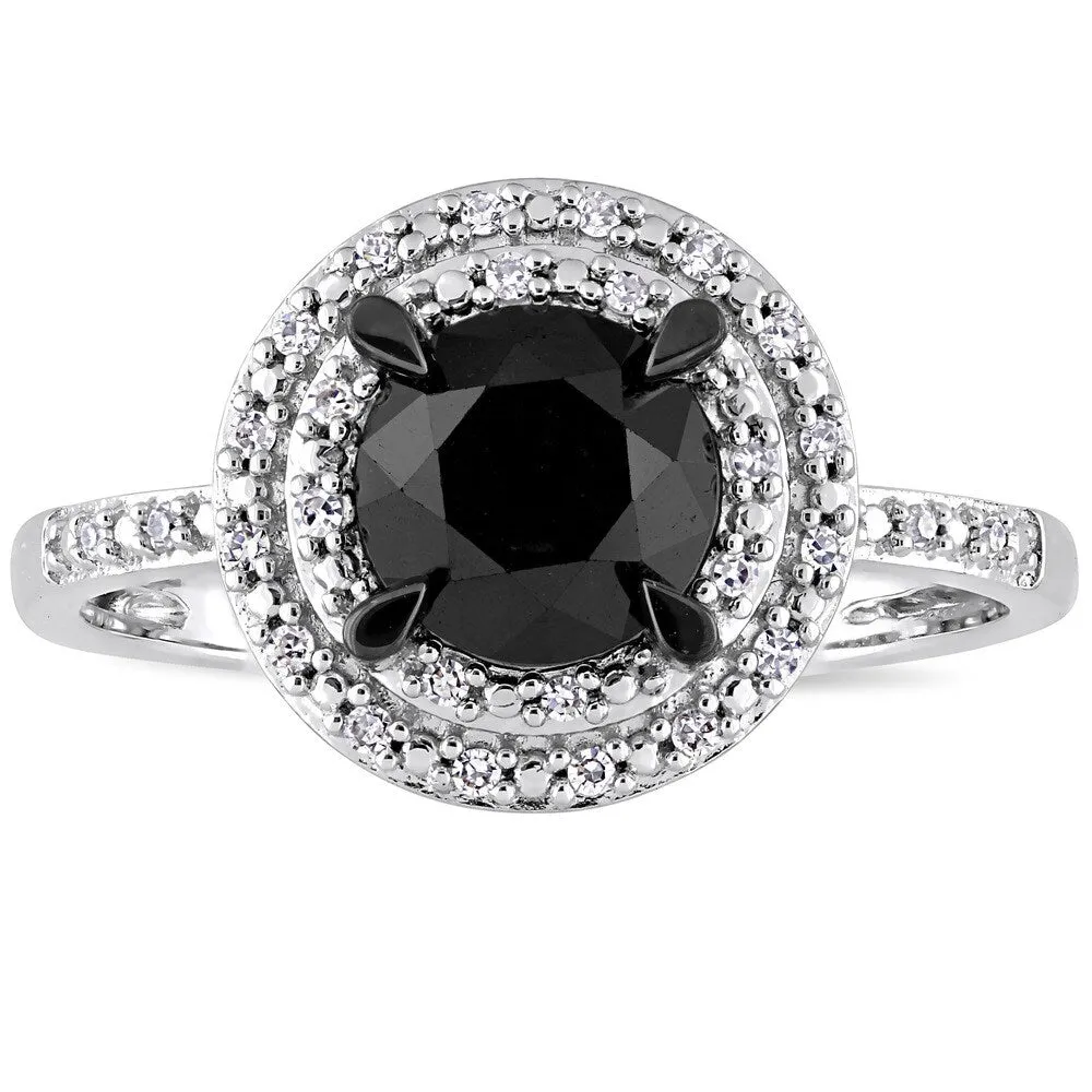 Miadora Signature Collection Signature Collection 14k White Gold 1-5/8ct TDW Black and White Diamond sold by Zulily