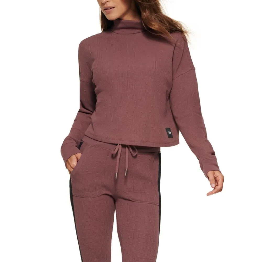 Calvin Klein Women's Logo Tape Thermal High Waisted Leggings Brown Size Small sold by Zulily product image thumbnail 2