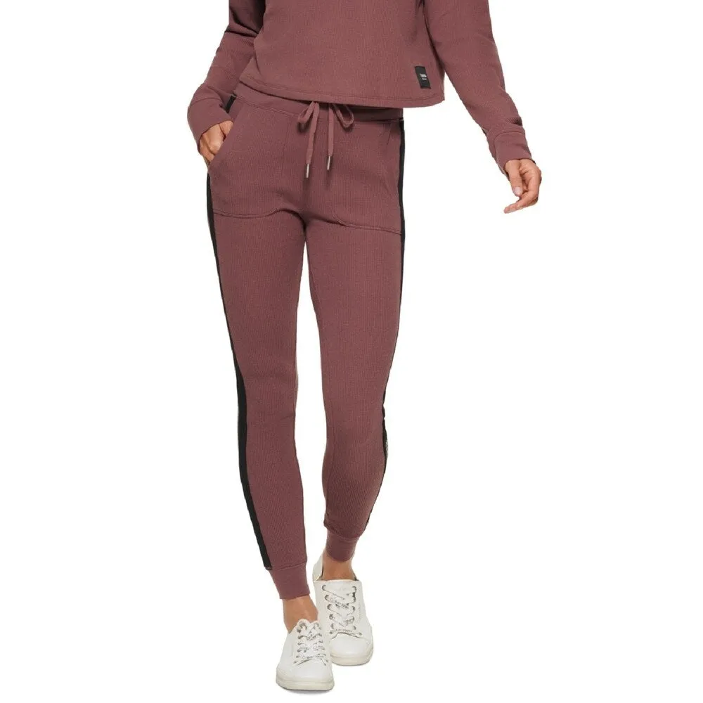 Calvin Klein Women's Logo Tape Thermal High Waisted Leggings Brown Size Small sold by Zulily product image thumbnail 3