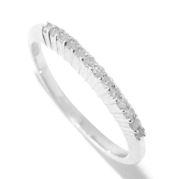 Sterling Silver 0.15ct TDW Color Diamond Band Ring sold by Zulily product image thumbnail 4