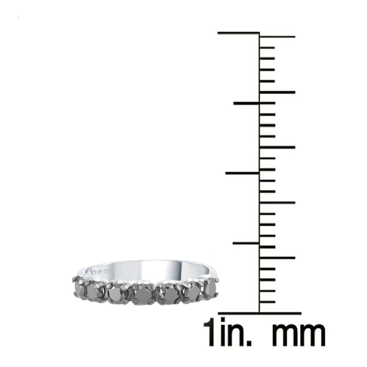 Sterling Silver with Genuine Black Diamond Band Ring sold by Zulily product image thumbnail 4