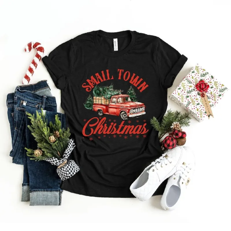 Small Town Christmas Truck Short Sleeve Tee sold by Zulily