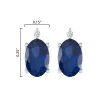 Sterling Silver Blue Sapphire & Genuine White Diamond Stud Earring sold by Zulily
