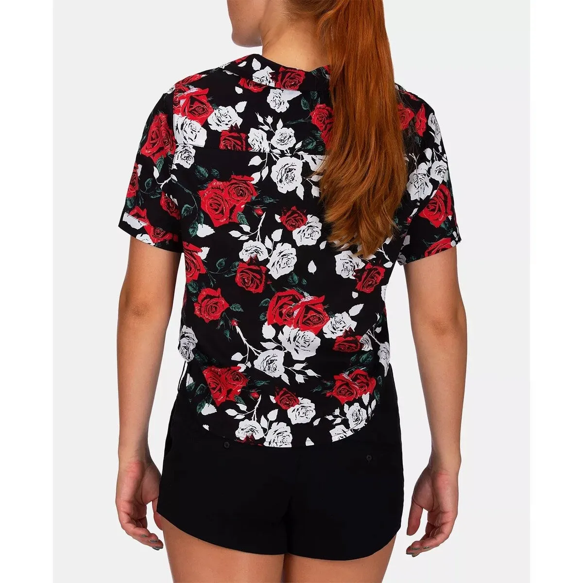 Hurley Junior's Wilson Floral Printed Shirt Charcoal Size X-Small sold by Zulily product image thumbnail 2