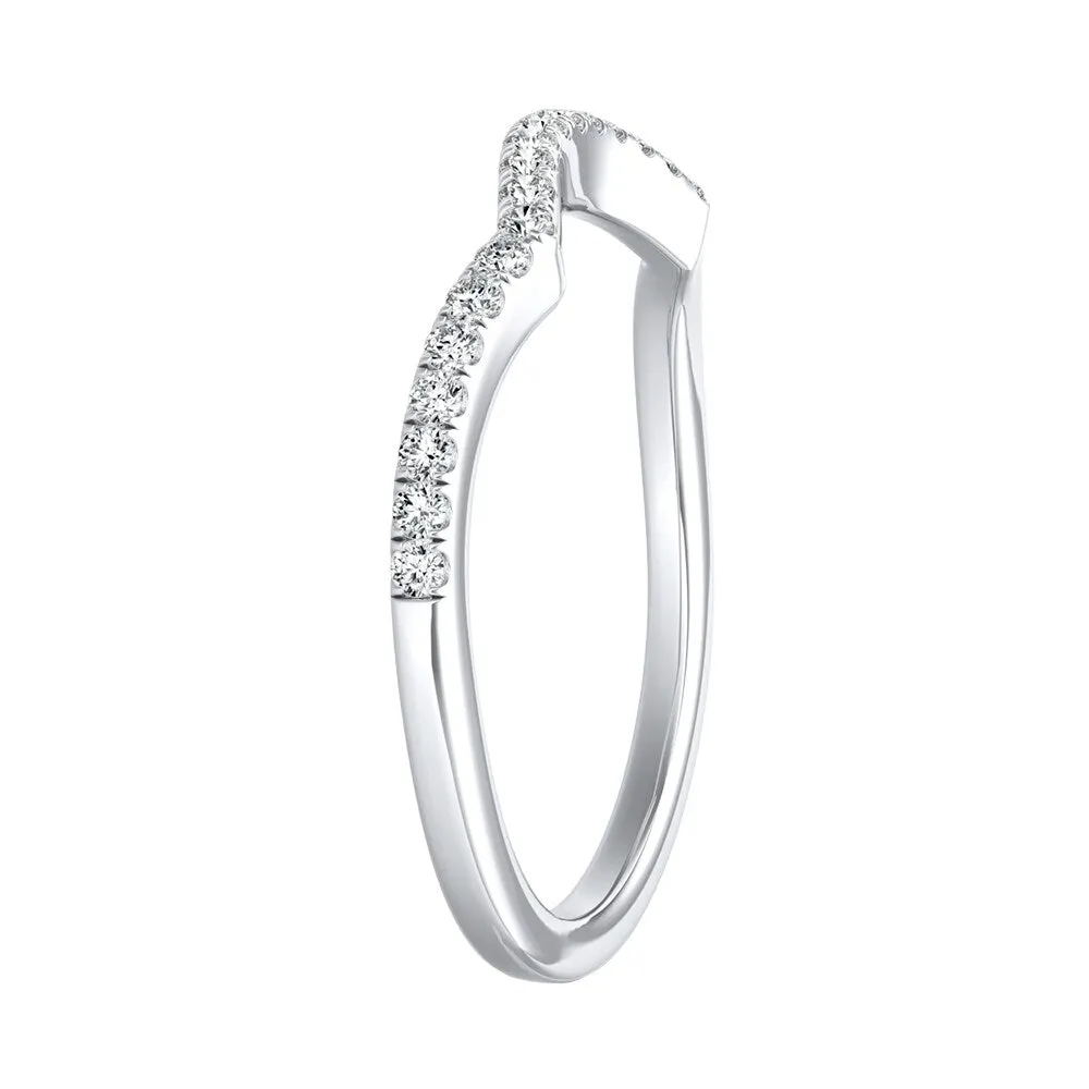 Auriya 1/6ctw Curved Diamond Wedding Band 14k Gold sold by Zulily product image thumbnail 4