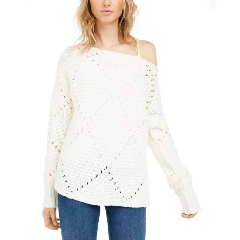 Rachel Roy Women's Elise Off The Shoulder Sweater White Size Large sold by Zulily