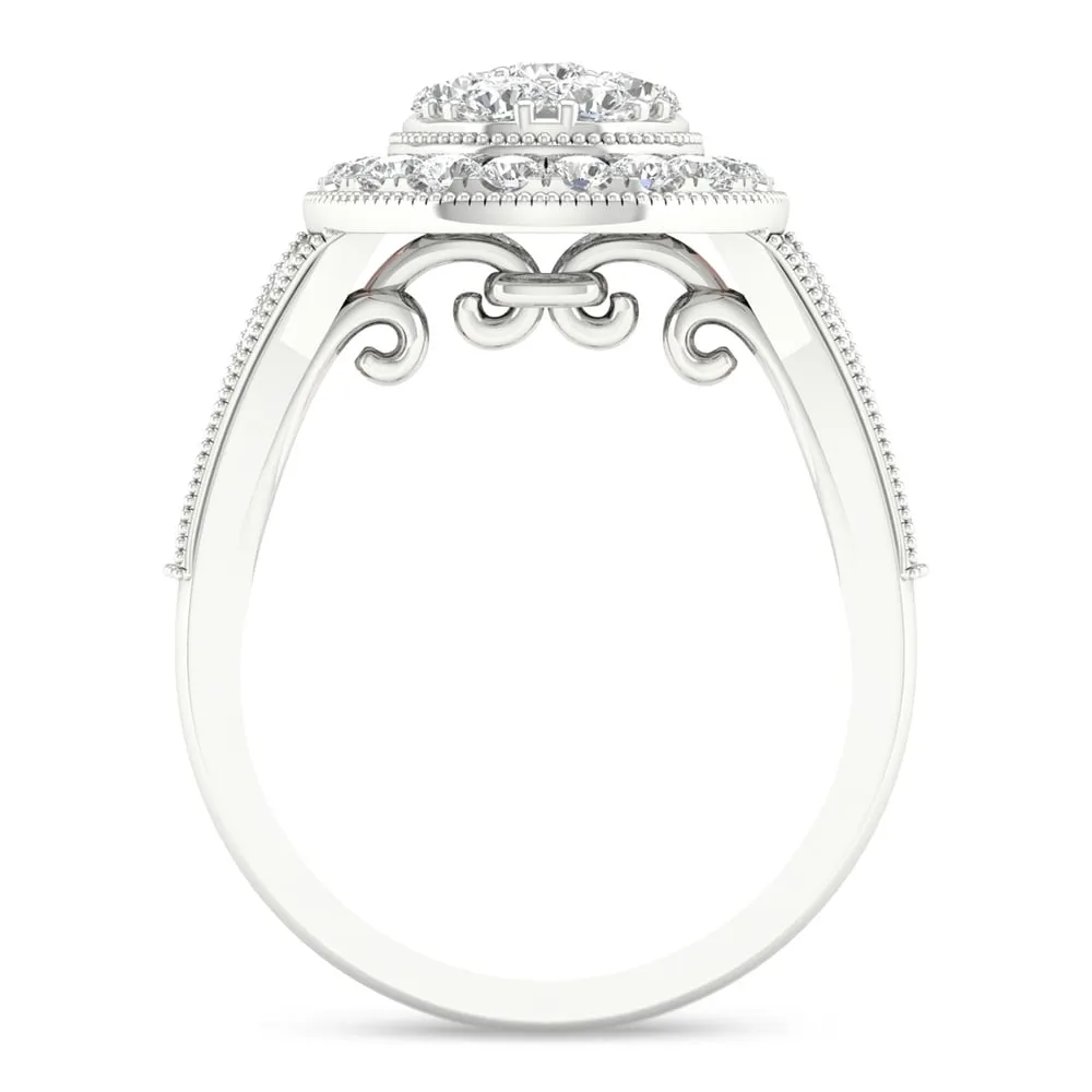 De Couer 14k White Gold 1ct TDW Diamond Pear Shaped Engagement Ring sold by Zulily product image thumbnail 3