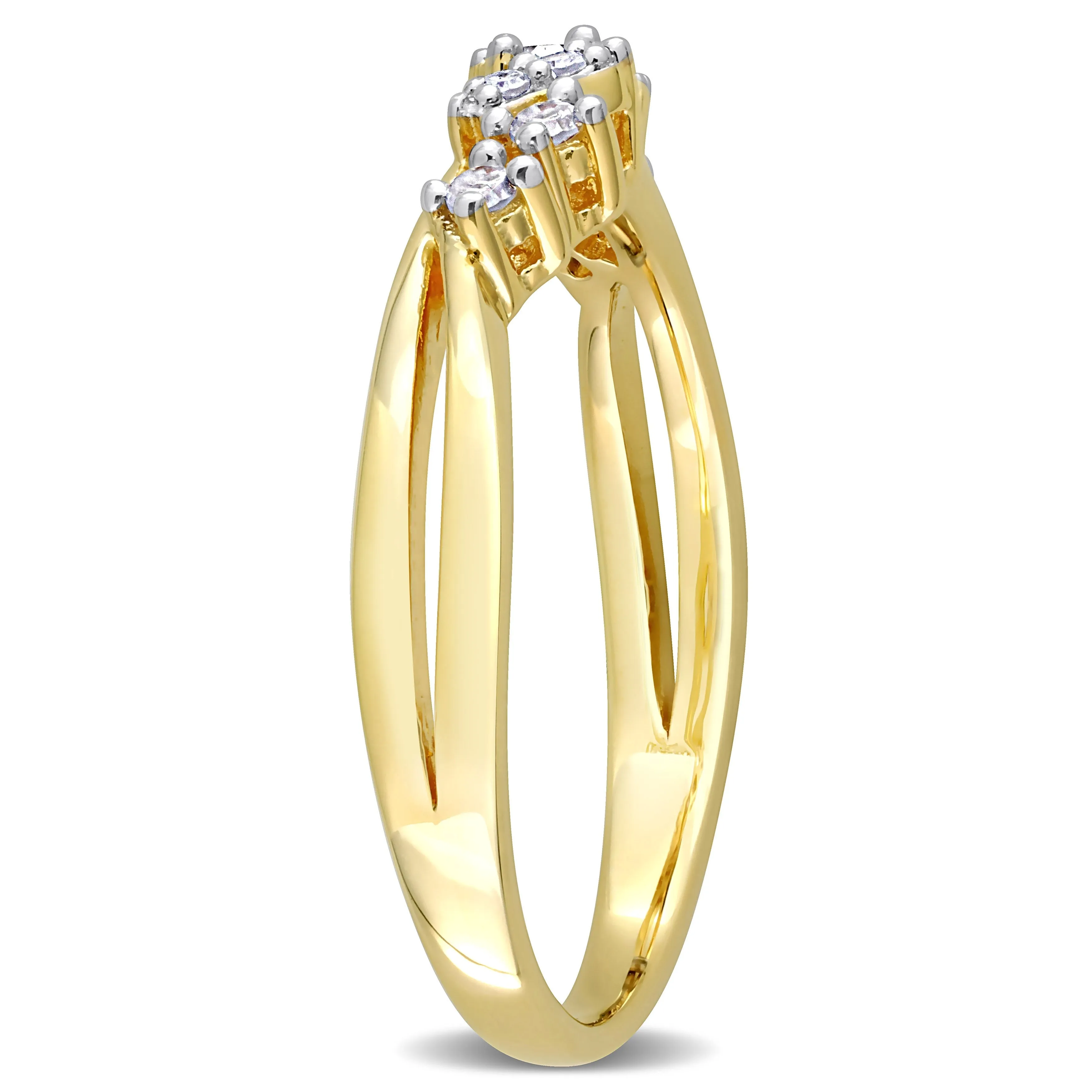 Miadora 1/6ct TDW Diamond Nine Stone Ring in Yellow Silver sold by Zulily product image thumbnail 2