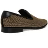 Steve Madden Men's Mezmoryz Stud Smoking Slipper Black/gold sold by Zulily
