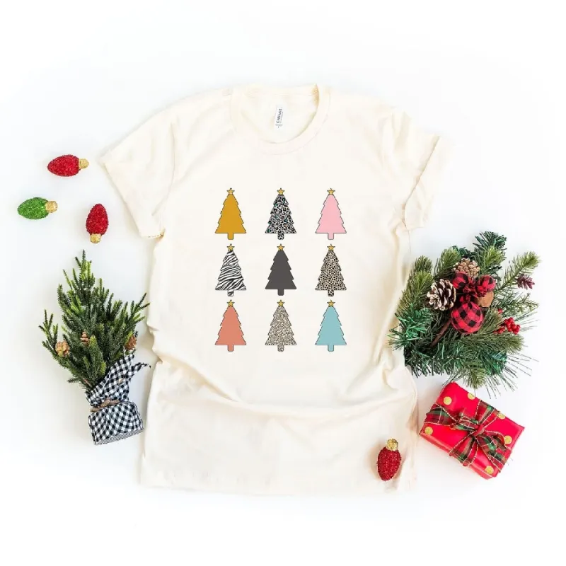Colorful Christmas Tree Chart Short Sleeve Tee sold by Zulily