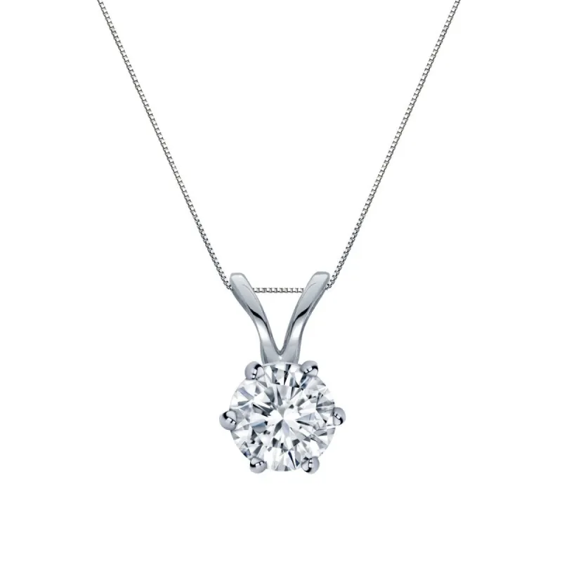 Auriya 14k Gold 1/4ct TDW Round 6-Prong Diamond Solitaire Necklace (H-I, VS1-VS2) sold by Zulily