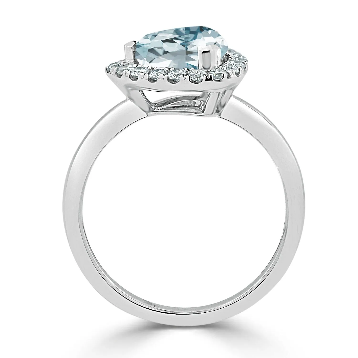 Auriya 1 1/4ct Trillion-cut Aquamarine Halo Diamond Engagement Ring 1/4ctw 14k Gold sold by Zulily product image thumbnail 5