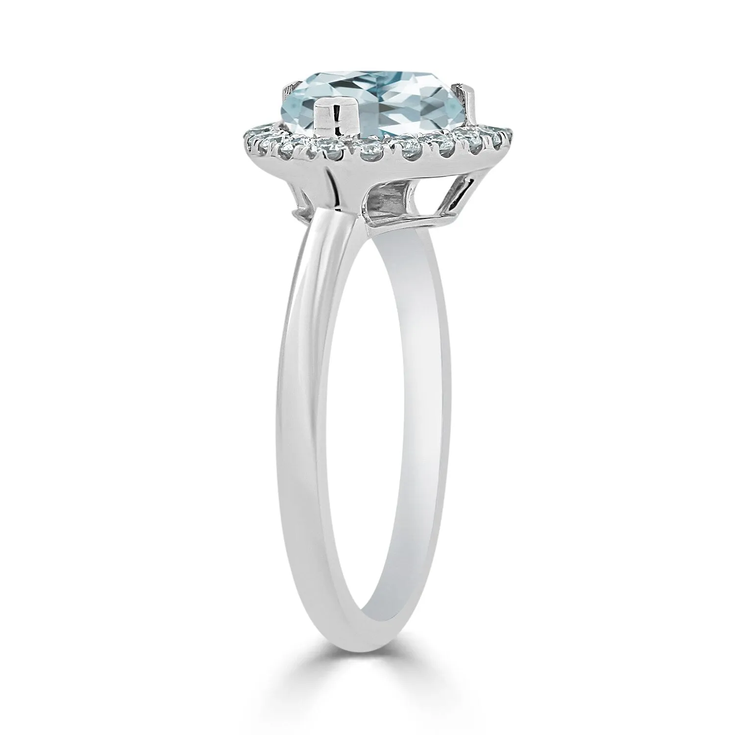 Auriya 1 1/4ct Trillion-cut Aquamarine Halo Diamond Engagement Ring 1/4ctw 14k Gold sold by Zulily product image thumbnail 4