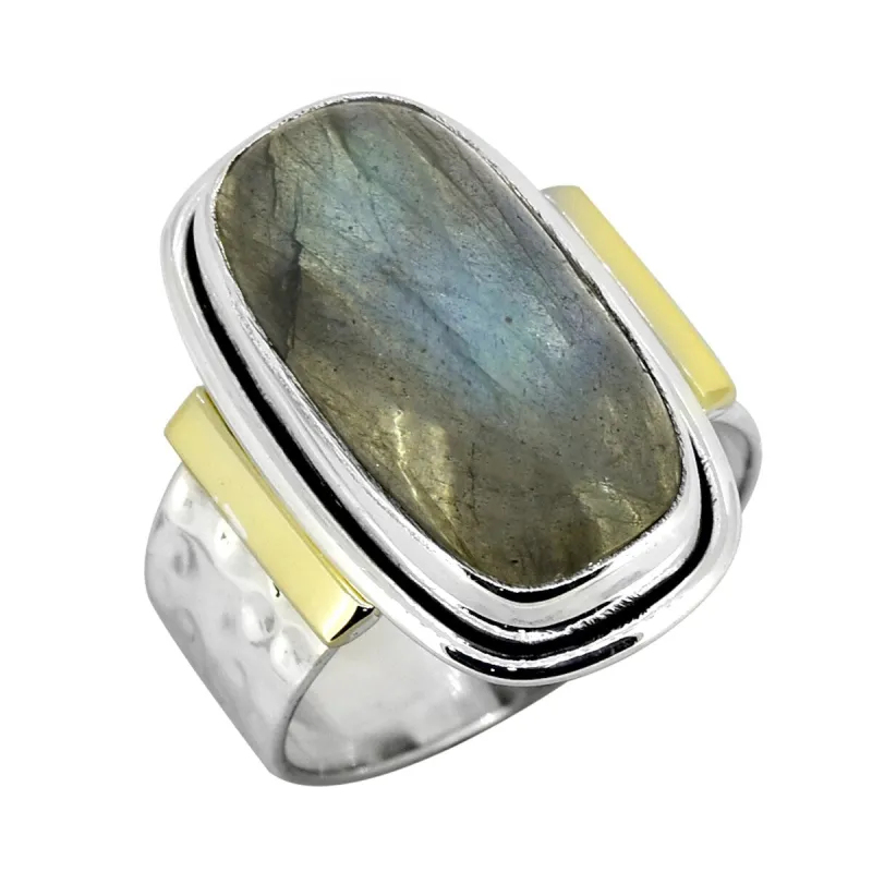 Labradorite Sterling Silver Ring - Blue sold by Zulily