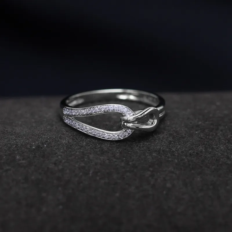 De Couer 10k White Gold 1/10ct TDW Diamond Fashion Ring sold by Zulily