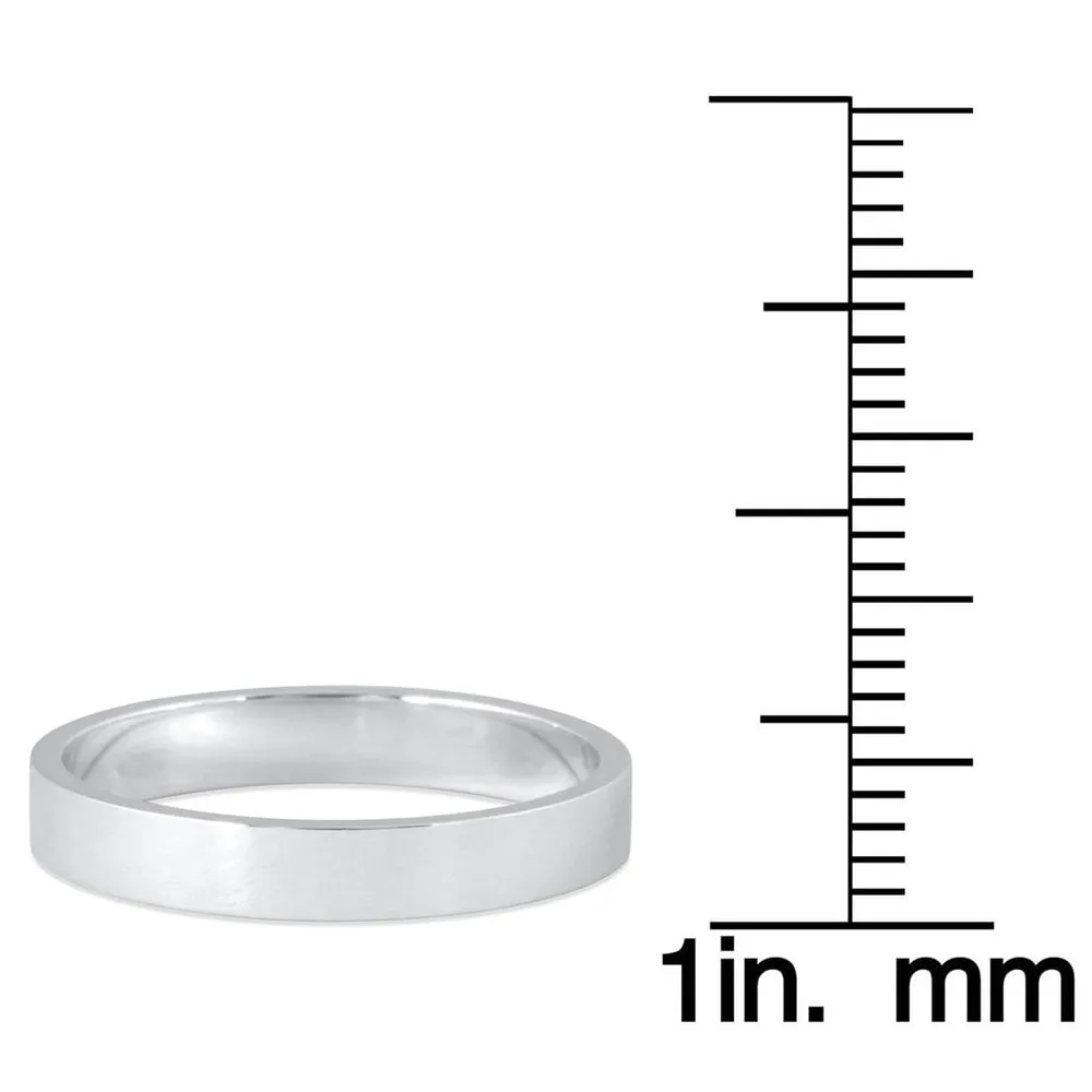 Marquee Jewels 10k White Gold 3-millimeter Flat Comfort-fit Wedding Band sold by Zulily product image thumbnail 3