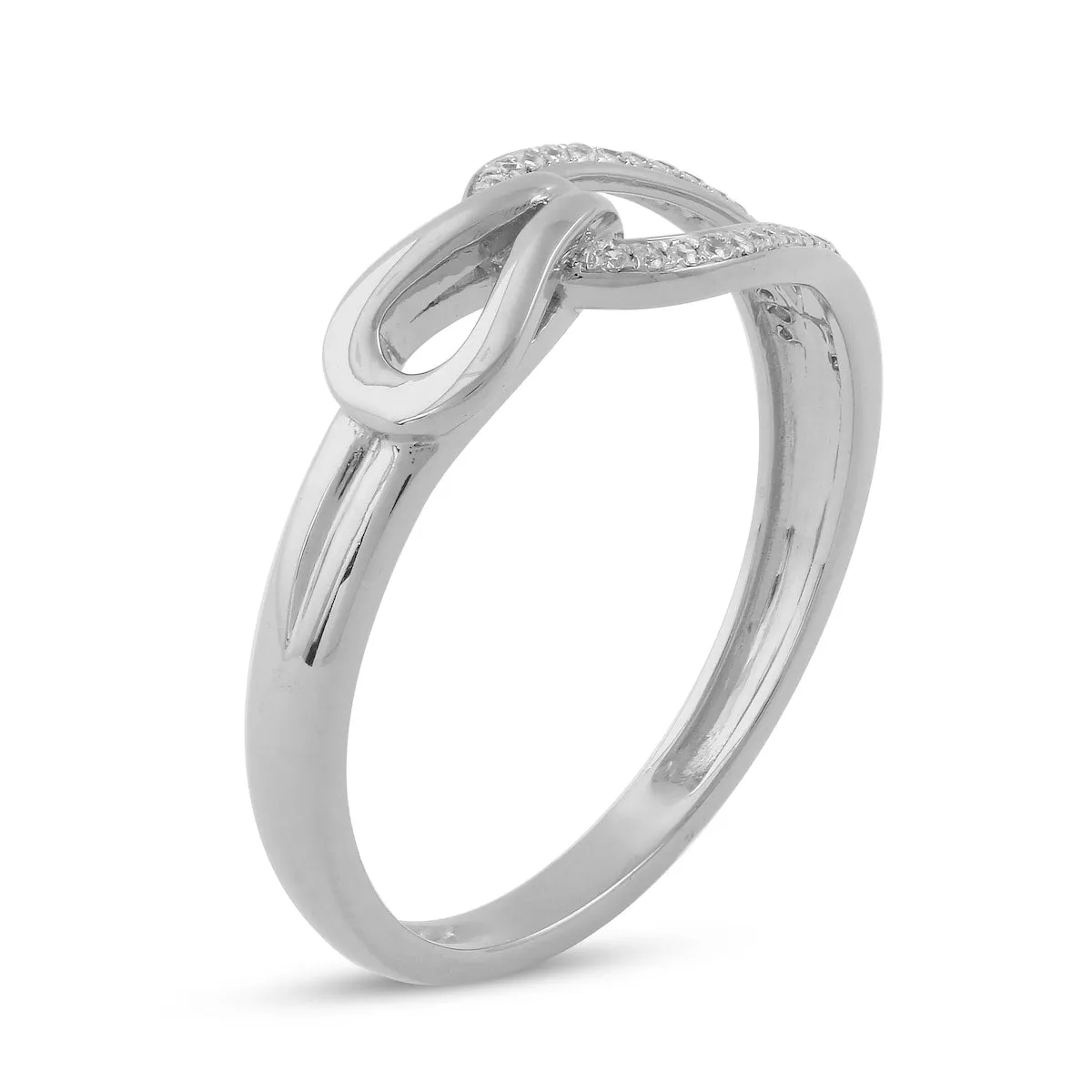 De Couer 10k White Gold 1/10ct TDW Diamond Fashion Ring sold by Zulily product image thumbnail 4