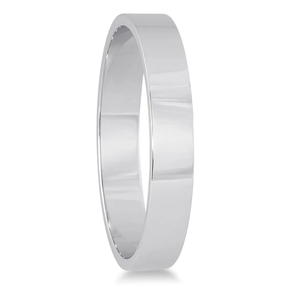 Marquee Jewels 10k White Gold 3-millimeter Flat Comfort-fit Wedding Band sold by Zulily product image thumbnail 2