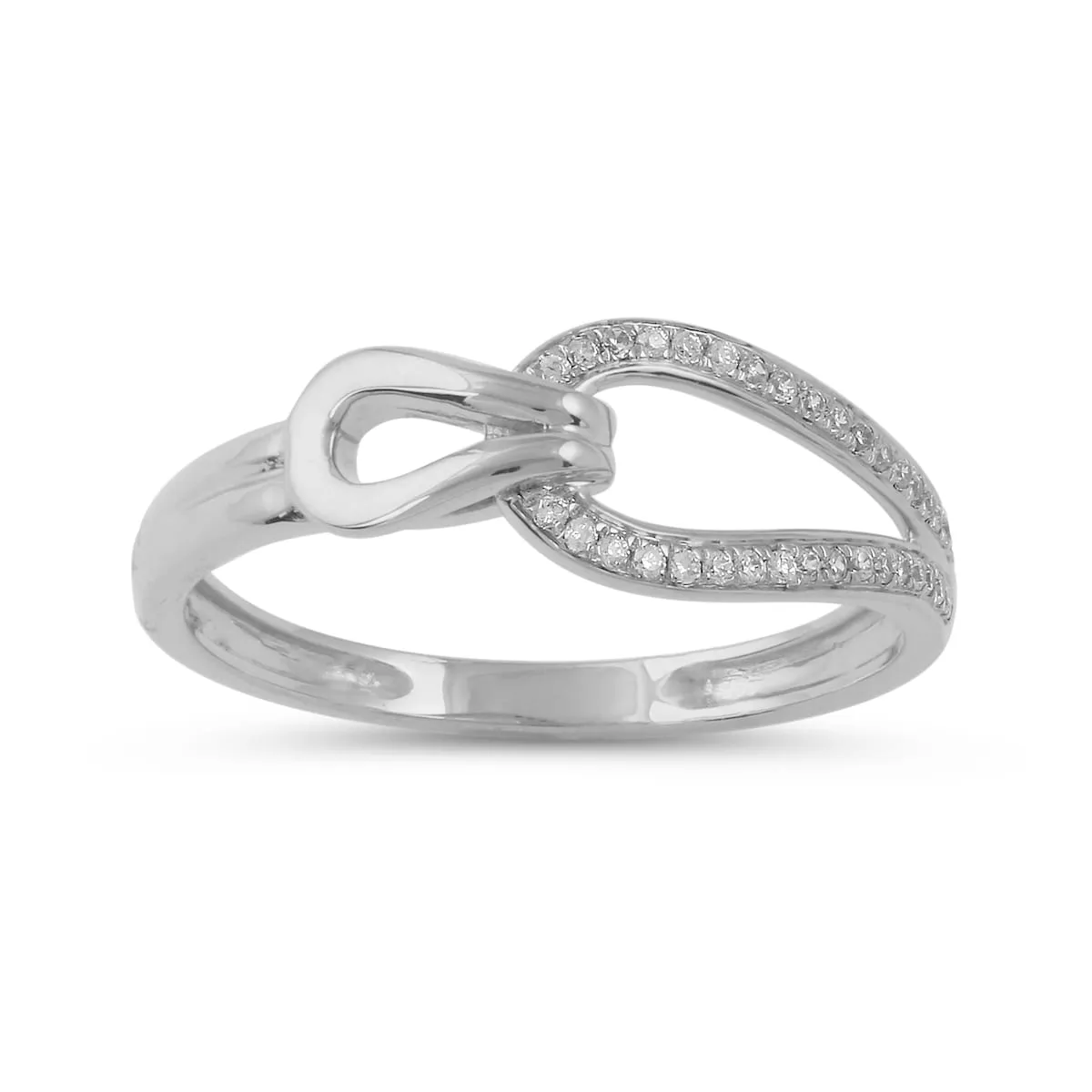 De Couer 10k White Gold 1/10ct TDW Diamond Fashion Ring sold by Zulily product image thumbnail 3