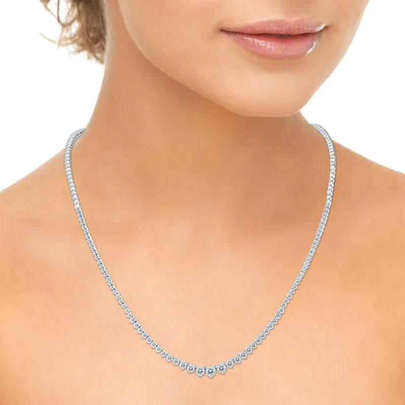 5 Carat TW Graduated Diamond Tennis Necklace in 14K White Gold sold by Zulily