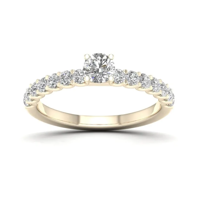 De Couer 14k Yellow Gold 1ct TDW Diamond Engagement Ring sold by Zulily