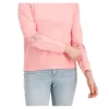 Tommy Hilfiger Women's Solid Lace TrimTop Pink Size Medium sold by Zulily