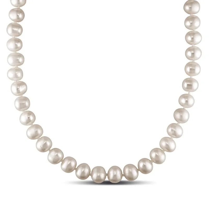 Miadora 14k White Gold White Cultured Freshwater Pearl Necklace (10-11 mm) sold by Zulily