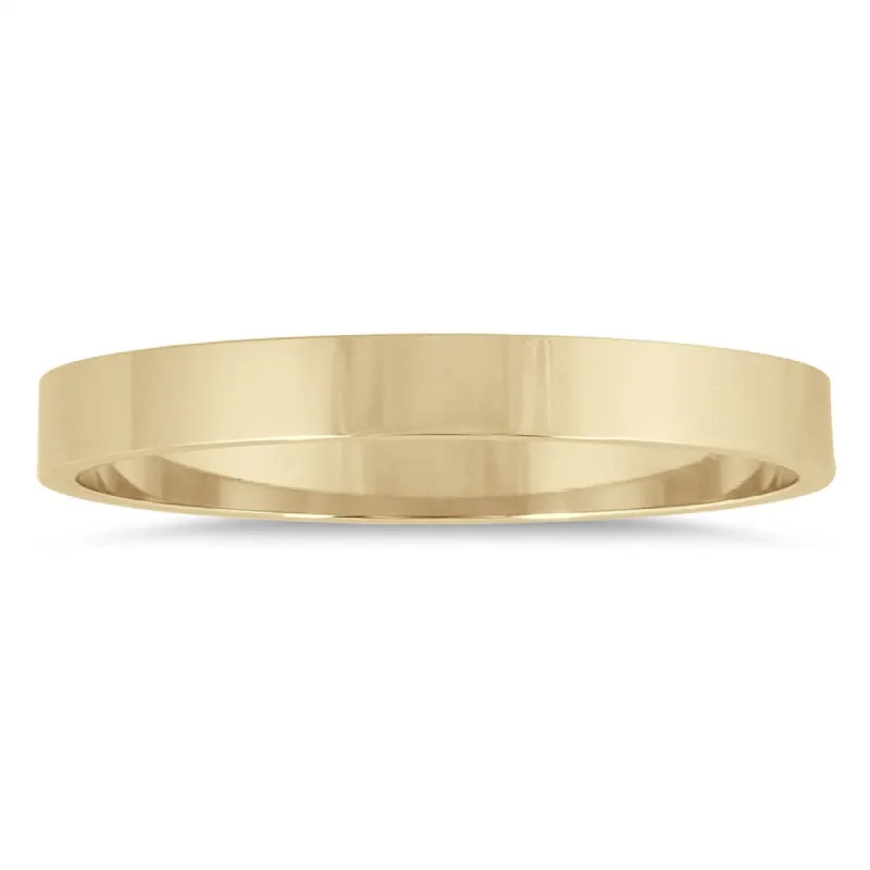 Marquee Jewels 14K Yellow Gold 2-millimeter Flat Wedding Band sold by Zulily