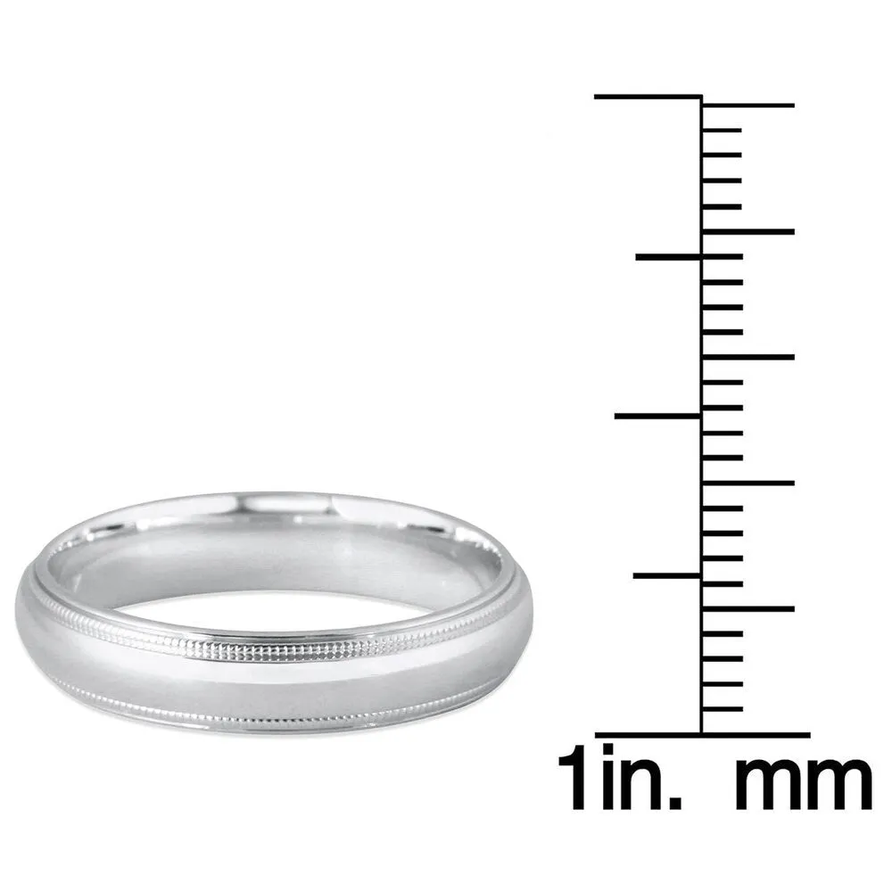 Marquee Jewels 14k White Gold Milgrain Edge Wedding Band sold by Zulily product image thumbnail 3