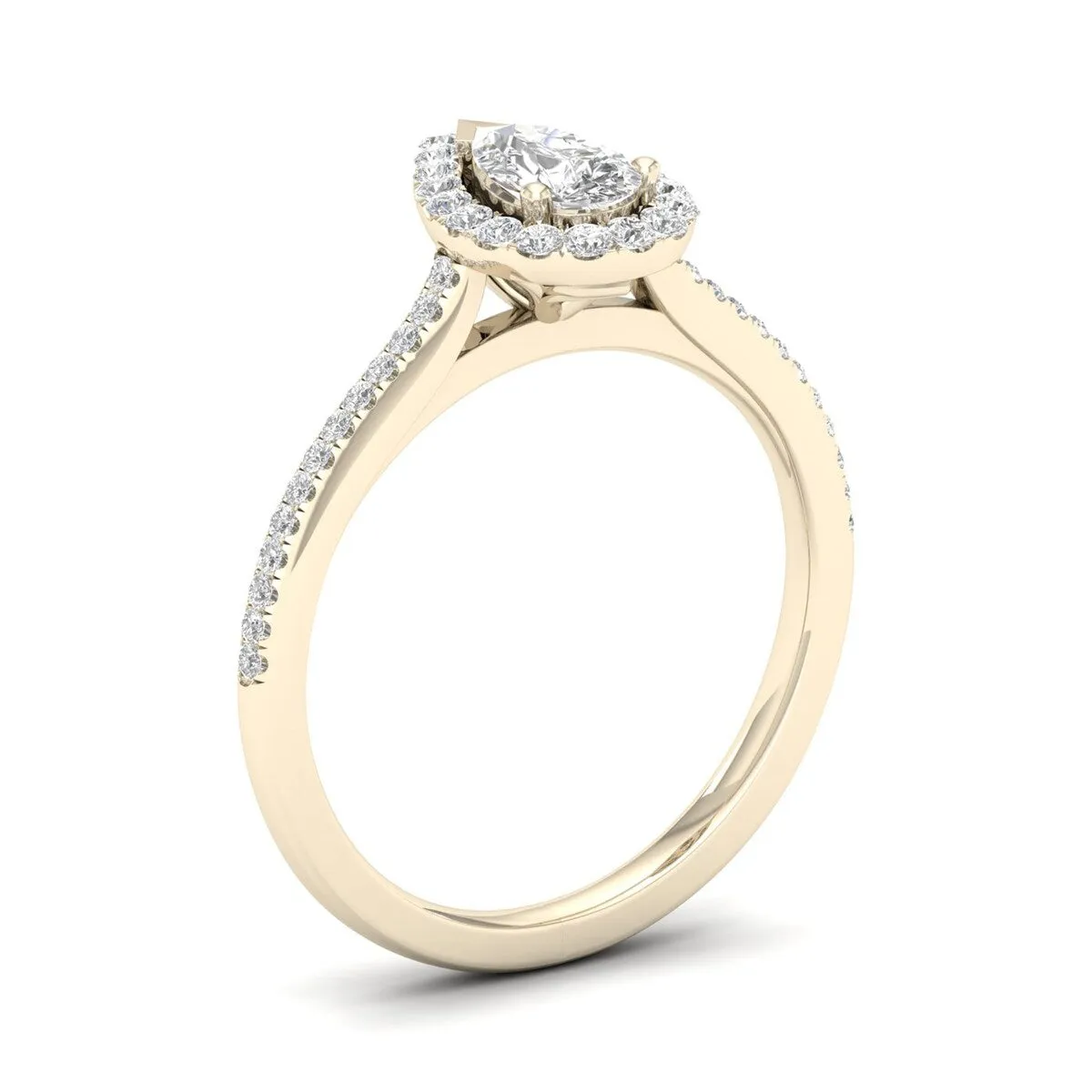 De Couer 10k Gold 1/3ct TDW Diamond Halo Engagement Ring - White sold by Zulily product image thumbnail 5