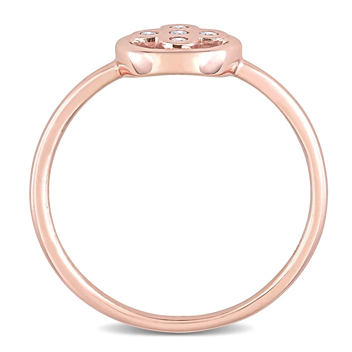 Miadora 10k Rose Gold Diamond Accent Geometric Circular Flower Ring sold by Zulily product image thumbnail 2