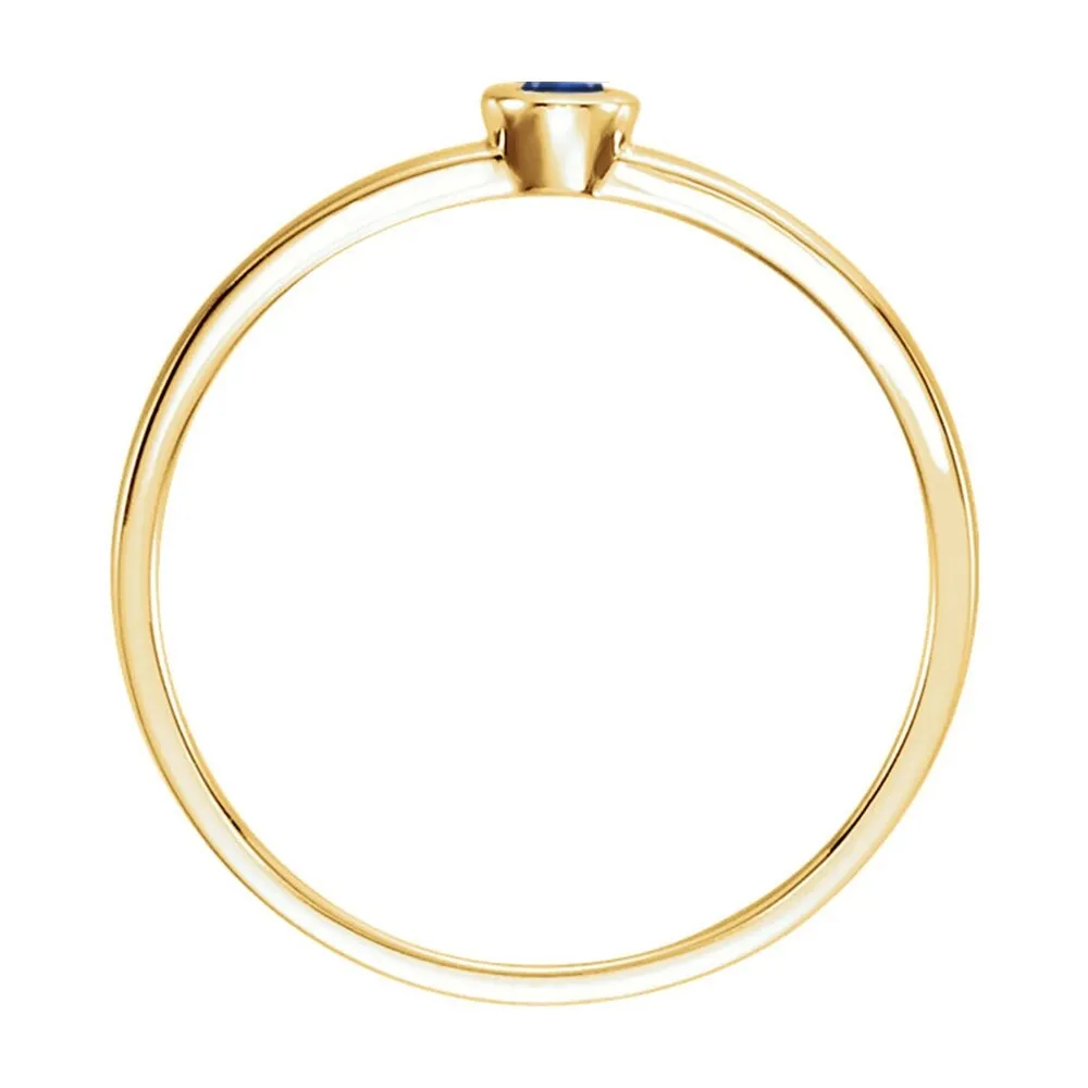 Auriya 10k Gold 0.06ctw Ultra-thin Stackable Accent Sapphire Ring Bezel-set sold by Zulily product image thumbnail 5