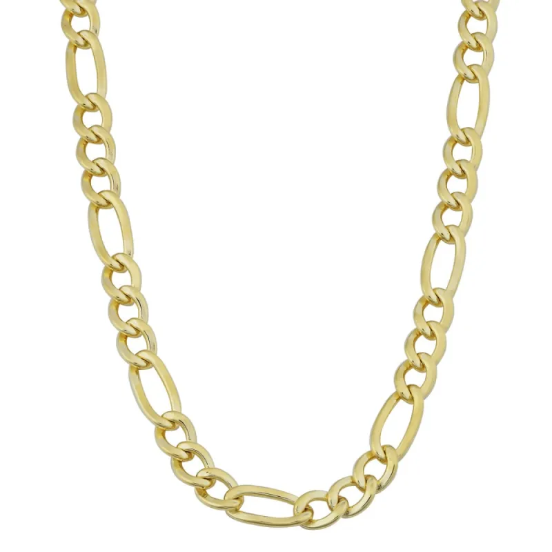 14k Yellow Gold Filled Men's High Polish Solid Figaro Link Necklace (5 mm thick) sold by Zulily