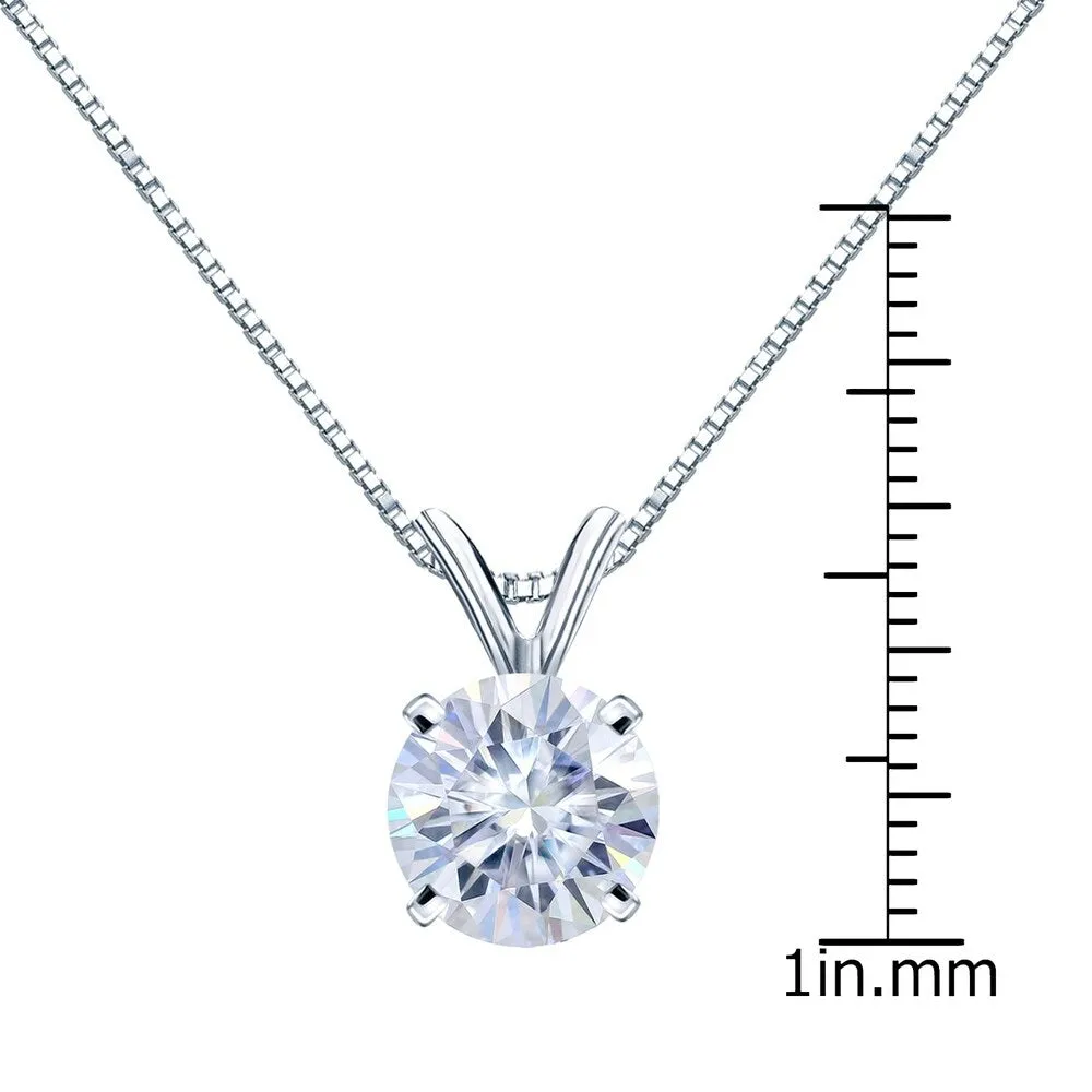 Auriya 2 1/2ctw Solitaire Moissanite Necklace Platinum - 8.8 mm sold by Zulily product image thumbnail 3