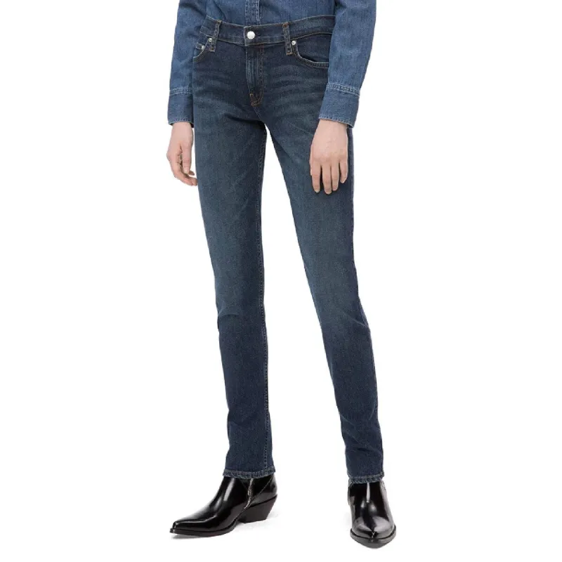 Calvin Klein Women's Mid Rise Slim Leg Jeans Hamptons Blue Dark Size 27" x 30" - 27" x 30" sold by Zulily