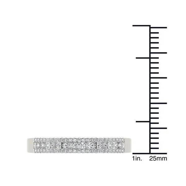 De Couer 10k White Gold 1/4ct TDW Diamond Multi Row Anniversary Band sold by Zulily product image thumbnail 4