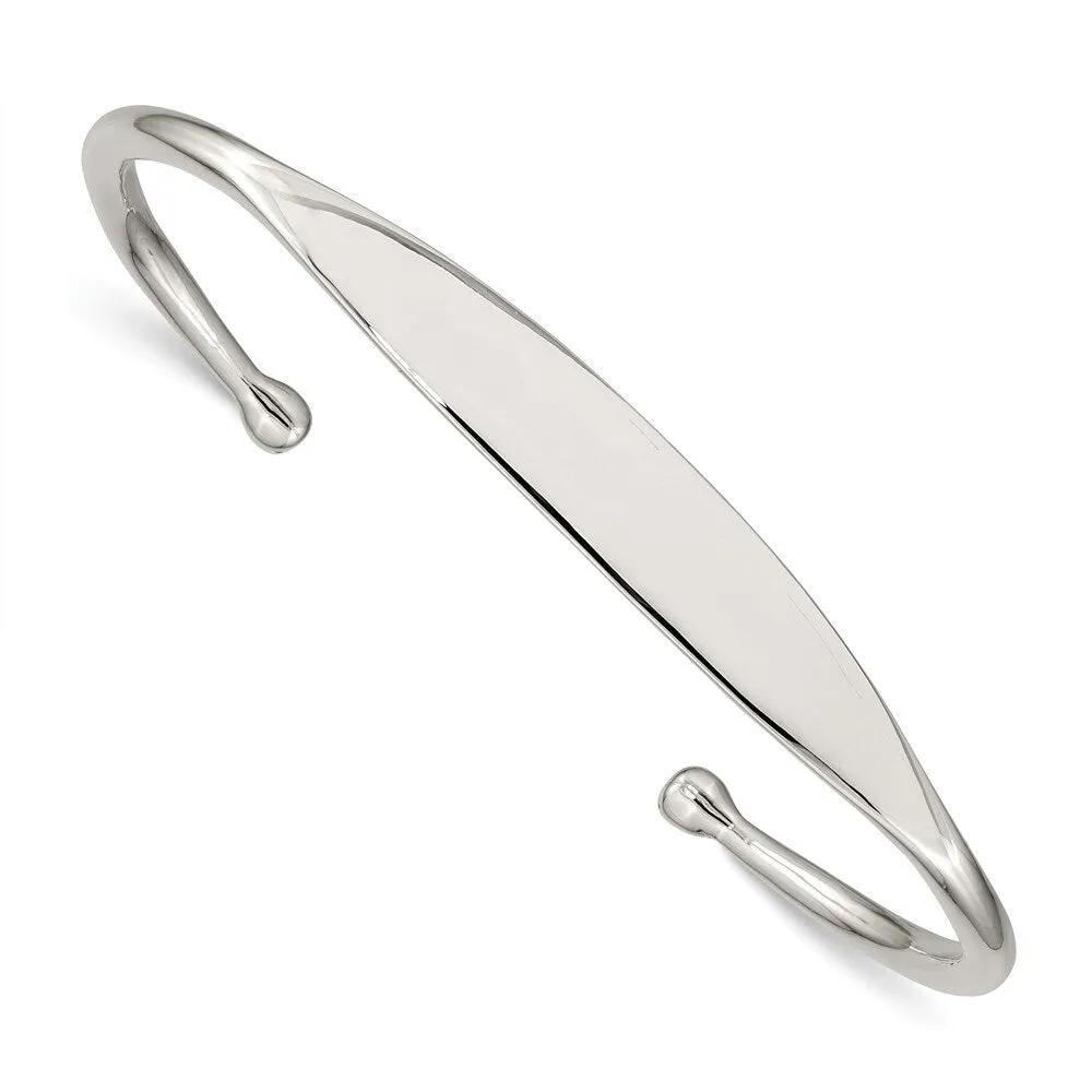 Curata 925 Sterling Silver Solid 6mm Engraveable Plate Cuff Bangle Bracelet sold by Zulily