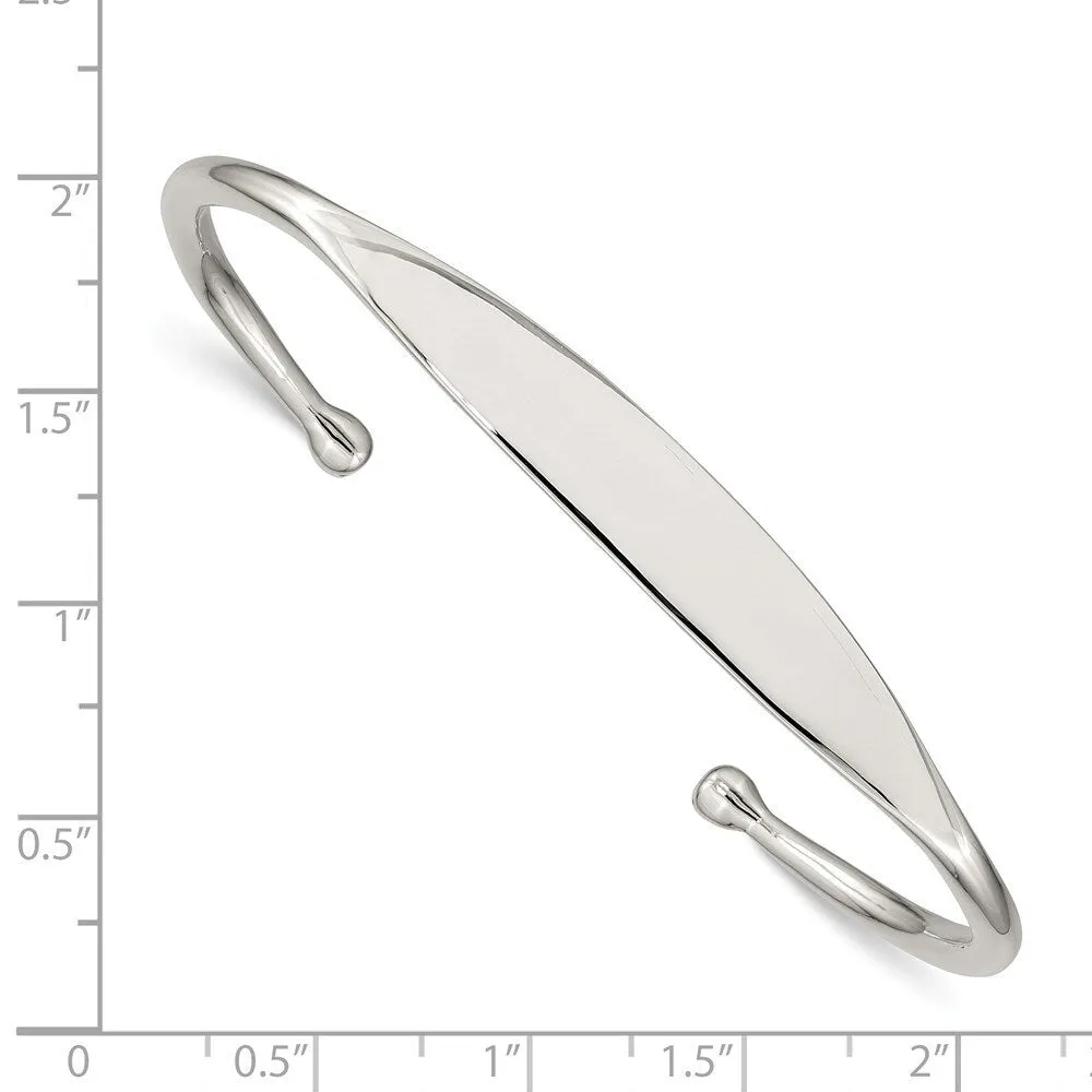 Curata 925 Sterling Silver Solid 6mm Engraveable Plate Cuff Bangle Bracelet sold by Zulily product image thumbnail 2