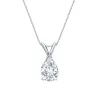 Auriya 18-karat Gold 1.75ctw Pear Solitaire Lab Grown Diamond Necklace V-End (D-E VVS) Prong - 1.75 sold by Zulily