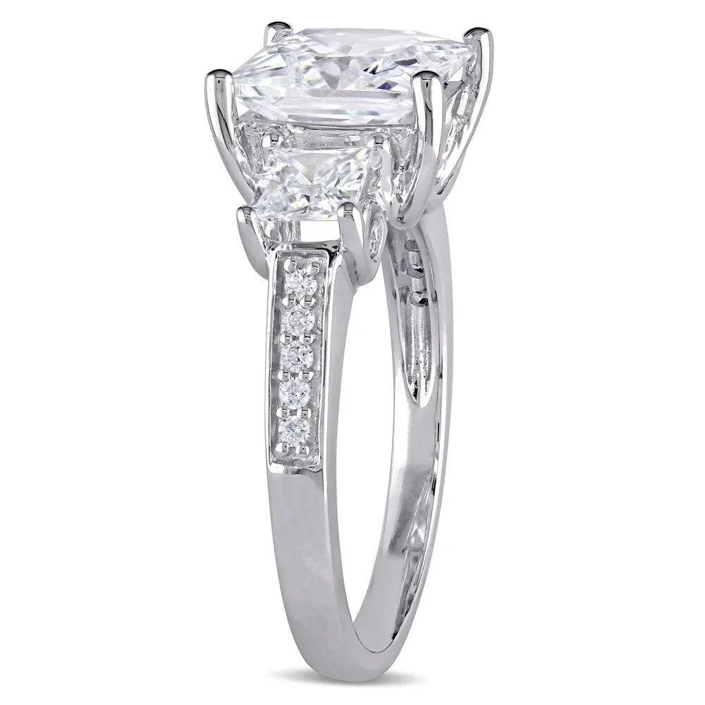 Miadora Sterling Silver Square-cut Cubic Zirconia 3-Stone Engagement Ring sold by Zulily product image thumbnail 3