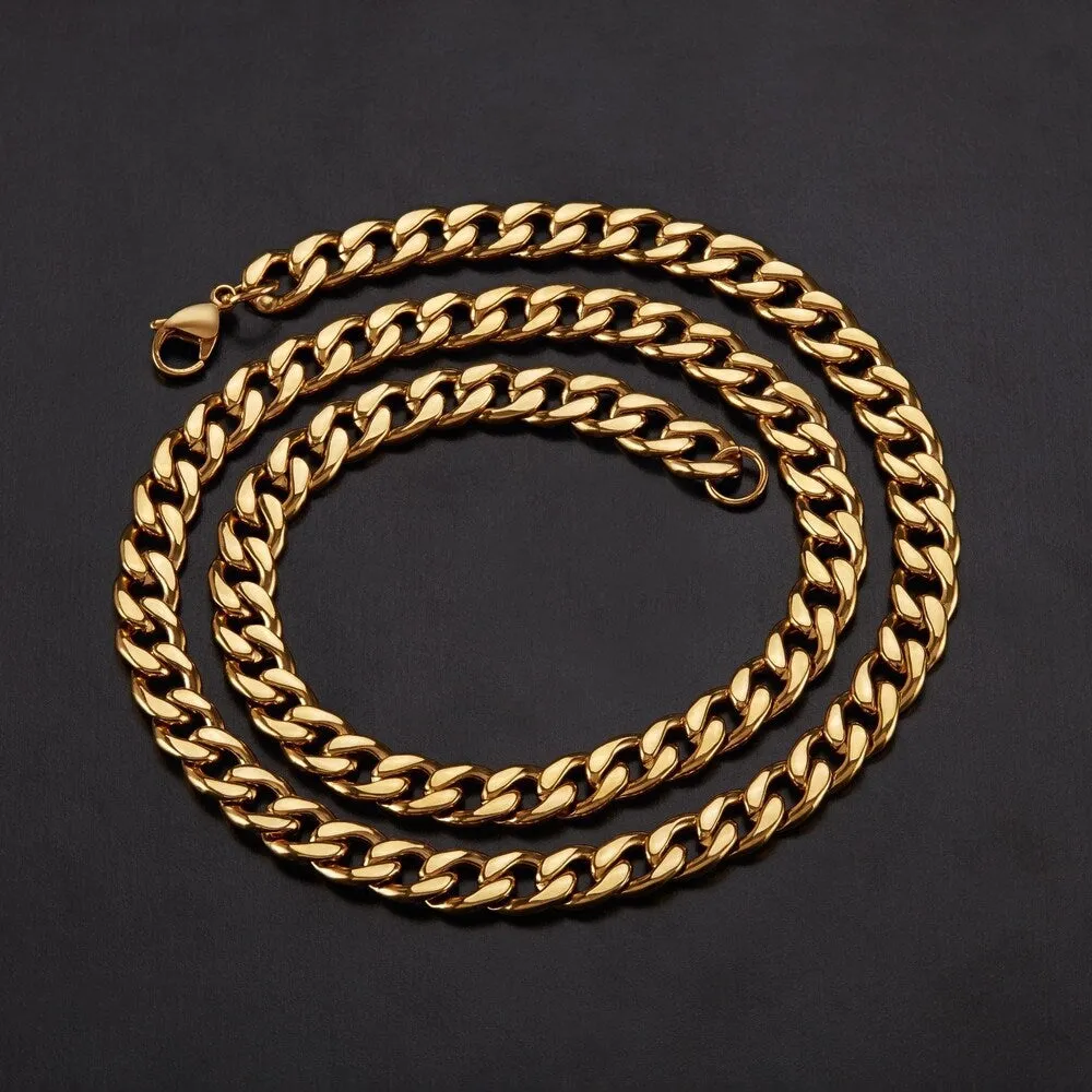 Men's Polished Stainless Steel Curb Chain Necklace (9mm) - 24 Inches sold by Zulily product image thumbnail 5