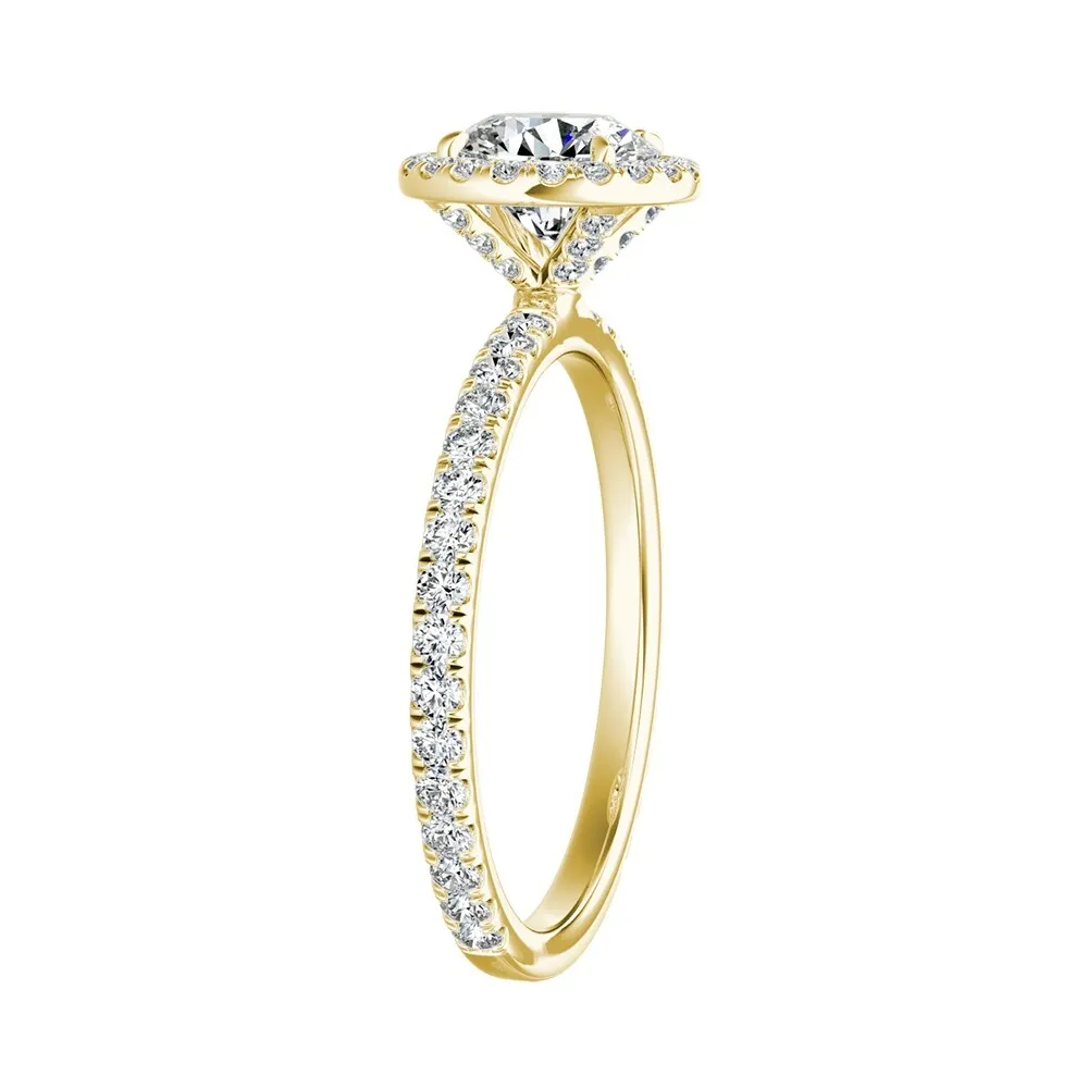 Auriya 14k Gold 2 1/2ctw Moissanite Halo Diamond Engagement Ring 5/8ct TDW sold by Zulily product image thumbnail 5