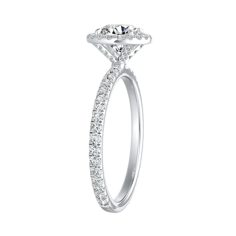 Auriya 14k Gold 2 1/2ctw Moissanite Halo Diamond Engagement Ring 5/8ct TDW sold by Zulily product image thumbnail 4