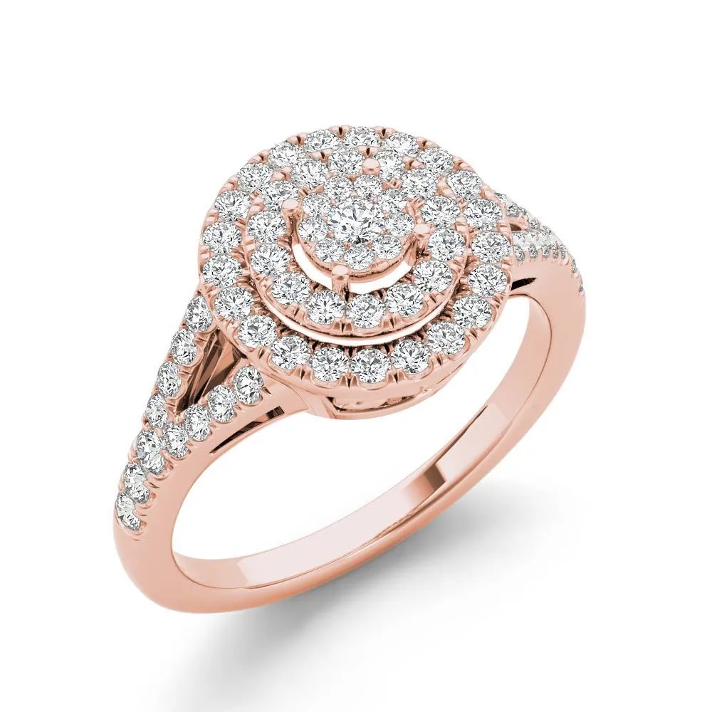 De Couer 3/4ct TDW Diamond Cluster Engagement Ring - Pink sold by Zulily