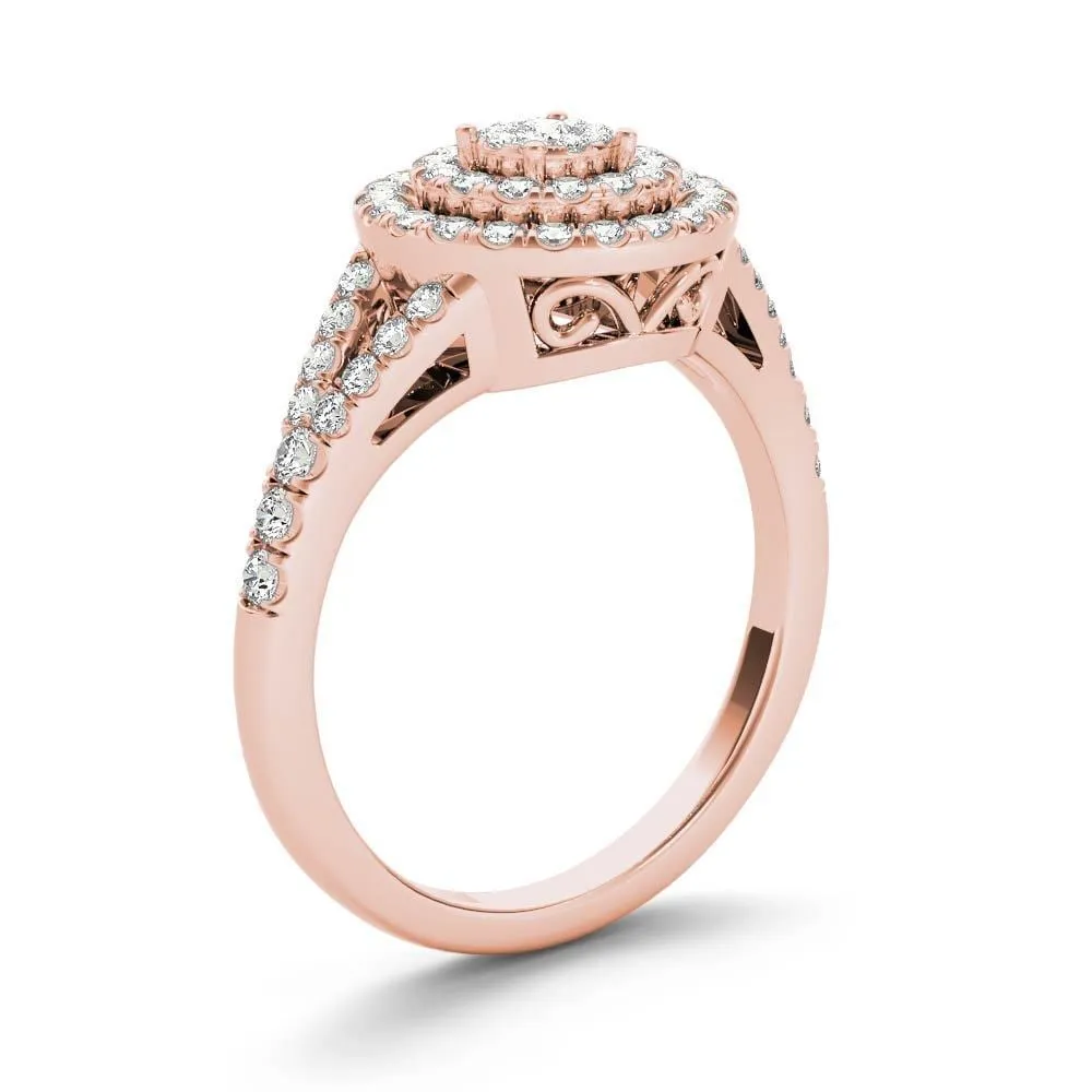 De Couer 3/4ct TDW Diamond Cluster Engagement Ring - Pink sold by Zulily product image thumbnail 2