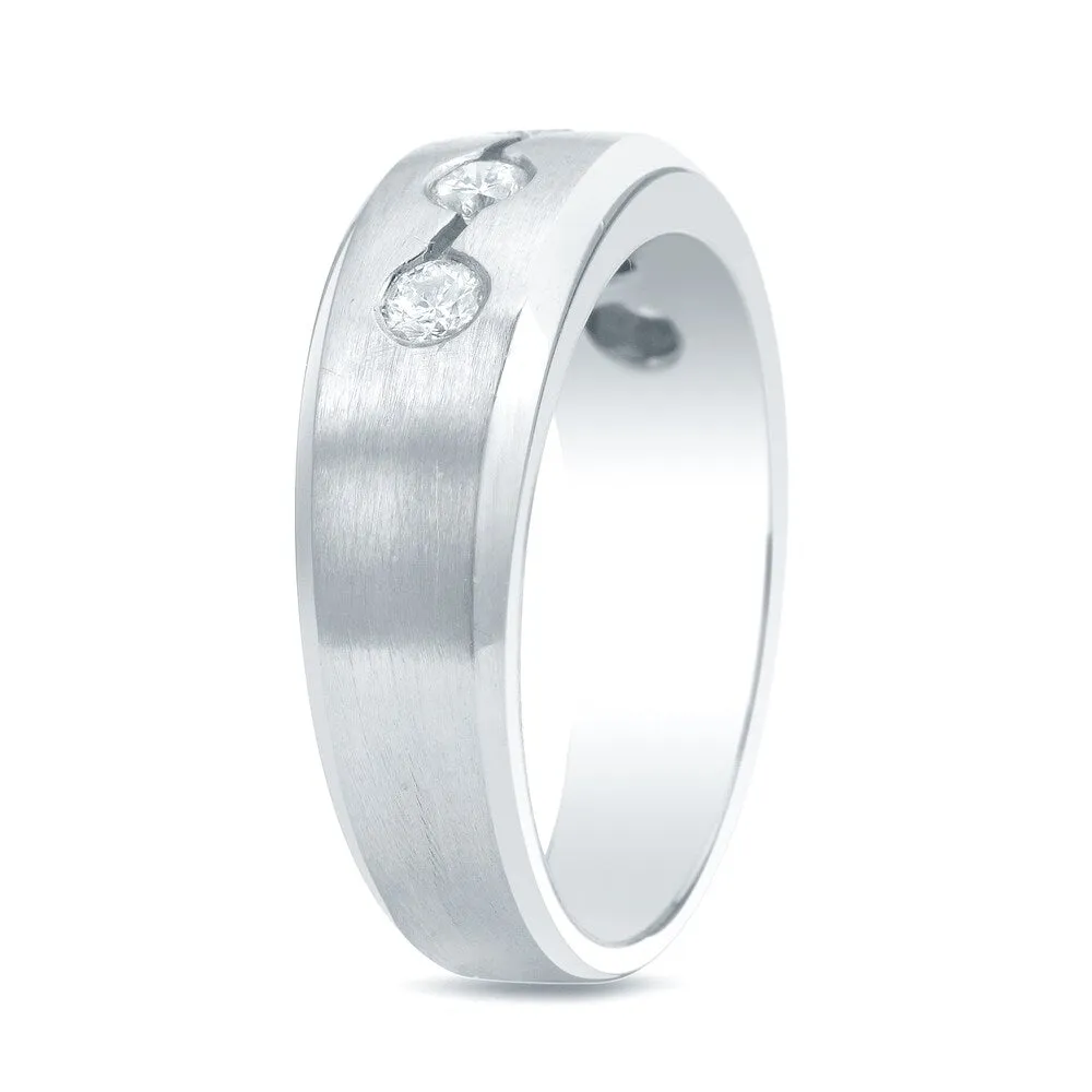 Auriya Men's 14k Gold 3/5ct TDW 5-Stone Diamond Wedding Ring sold by Zulily product image thumbnail 4