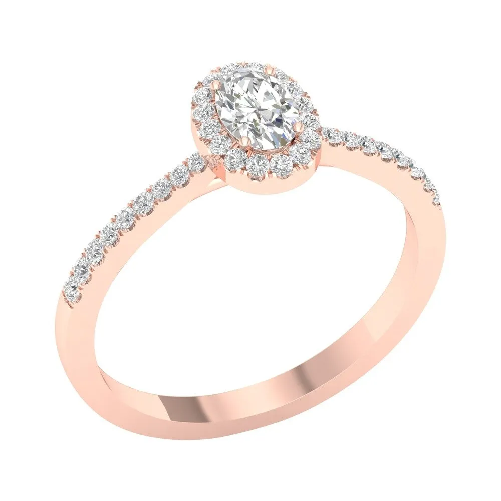 1/2ct TDW Diamond Halo Ring in 10k Gold by De Couer sold by Zulily product image thumbnail 2