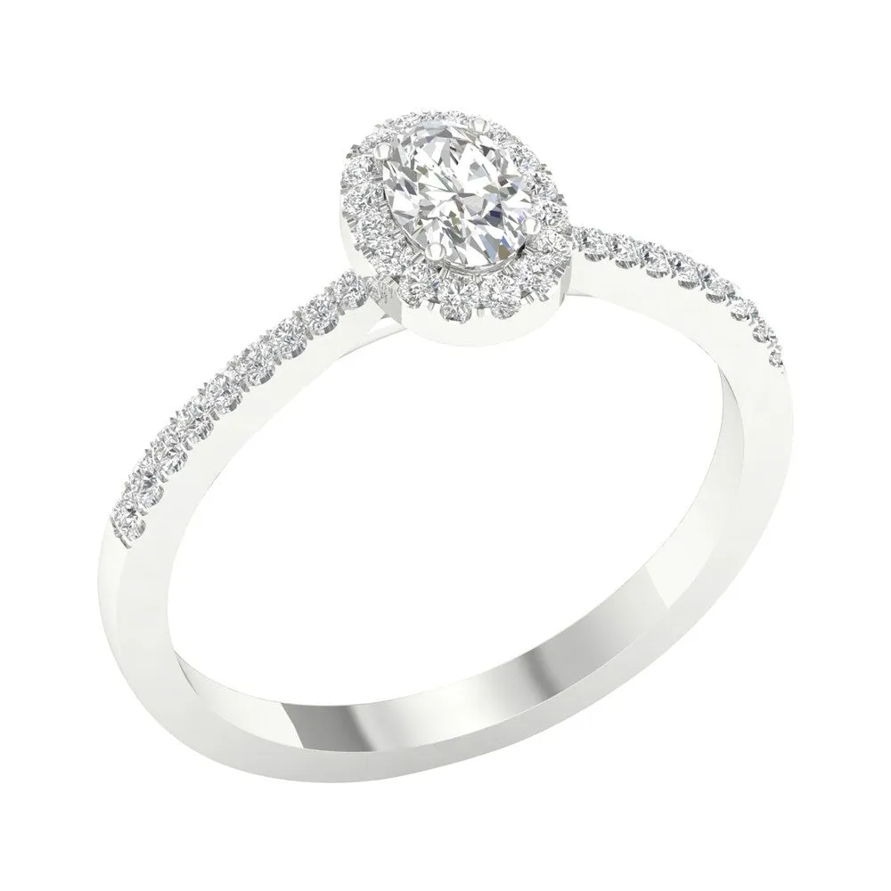 1/2ct TDW Diamond Halo Ring in 10k Gold by De Couer sold by Zulily product image thumbnail 4