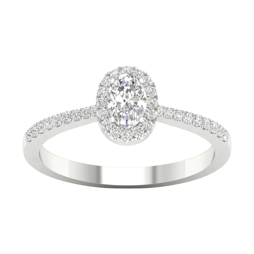 1/2ct TDW Diamond Halo Ring in 10k Gold by De Couer sold by Zulily product image thumbnail 3