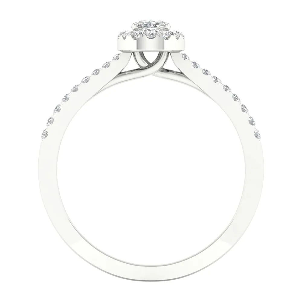 1/2ct TDW Diamond Halo Ring in 10k Gold by De Couer sold by Zulily product image thumbnail 5